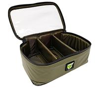 Carp On - 3 Section Lead Weight Accessories Bag Range - 2 Sizes (16 x 9 x 8cm or 25 x 16 x 10cm) Clear Lid and Black Waterproof Zipper and Two Zip Pullers (1 x 25cm x 16cm x 10cm)