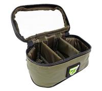 Carp On - 3 Section Lead Weight Accessories Bag Range - 2 Sizes Clear Lid and Black Waterproof Zipper and Two Zip Pullers (1 x 16cm x 9cm x 8cm) [27-00066]