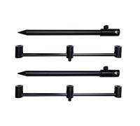 CARP ON - Three Rod Buzz Bar Set with Banksticks - Adonized Extendable & Universal Threads Plus 600D Carry Bag - All Bite Alarms and Butt Rests - Carp Fishing and all General Specimen Species [25-020]