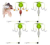 Carp Rigging, Carp Fishing Platform - Spring Bait Cage 4X, Catfish Bait Containers, Outdoor and Sports Leisure Accessories for Bass Trout Catfish