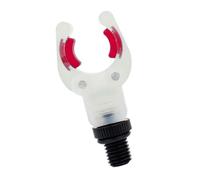 Carp Rod Rest Head with Glow Insert for Low Light Setups, V Shaped Fork, Soft Pads and Threaded Base for Anglers Threaded Rod Holder Head for Night Fishing Setups