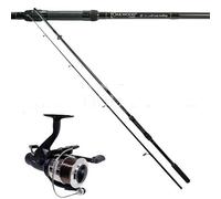 CARP STALKER FISHING ROD 10FT 2PC AND OAKWOOD B,T,R FISHING REEL + LINE