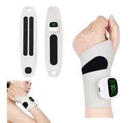 Carpal Tunnel Wrist Massager,Rechargeable Electric Wrist Massager with 8 Modes and 30 Intensities, W-RIST M-assager for Arthritis Pain Relief for Hand Care at Home,Office or Sports (White)
