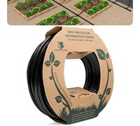 CARPATHEN 1/4 Drip Irrigation Tubing - 100 ft Black Drip Irrigation Hose Perfect for DIY Garden Irrigation System, Hydroponics, Misting Tubing, or as Blank Distribution Tubing for Any Garden Project