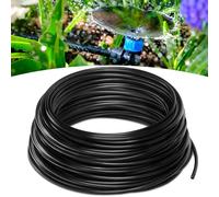 CARPATHEN 1/4 Drip Irrigation Tubing 100ft - Black Drip Irrigation Hose Push-To-Connect Compatible - for DIY Garden Irrigation System, Misting, or Blank Distribution Tubing for Any Gardening Project
