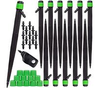 CARPATHEN 12pcs Drip Irrigation Emitters - Compatible with ¼ inch Drip Irrigation Tubing - 360 Degree Adjustable Flow Garden Irrigation Drippers for Drip Irrigation System - Spare Parts Included