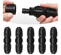 Carpathen Drip Irrigation Parts - 6PCS 1/2 to 1/2 inch Couplers for Quick Connect Drip Irrigation System - Leak Free Coupling Connectors for 1/2" Tubing