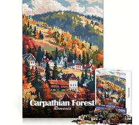 Carpathian Forest, Romania 1000 Piece Jigsaw Puzzles for Adults Teenagers Think Training Easy Relaxation Defined Edges Thoughtful Xmas (38x26cm)