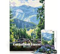 Carpathian Forest, Romania 1000 Piece Jigsaw Puzzles for Adults Teenagers Think Training Easy Relaxation Defined Edges Thoughtful Xmas (50x75cm)