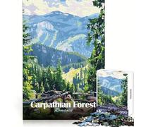 Carpathian Forest, Romania 1000 Piece Jigsaws for Adults Puzzle Brain Wellness Time Well Spent Perfect Lock Birthday Present (38x52cm)