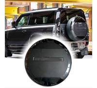 Carpathian Grey Series Spare Tire Cover fits for LR Defender 110 90 130 2020-2024 2025 ABS Spare Tyre Wheel Cover Protector (Carpathian Grey + Glossy Black)