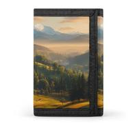 Carpathian Mountains Ukraine Trifold Wallet Portable Slim Purse Wallet Card Holder with Zip for Men Women