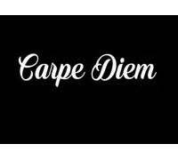 Carpe Diem - All Weather Decal, Vinyl Sticker, Car, Laptop, Truck, Toolbox, Window, Tumbler, Boat, tag etc (White, 5x6)