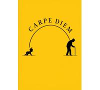 Carpe Diem Notebook: Minimalist Life Philosophy Journal || Inspirational Latin Quote |: A4 Grid Notebook 5 MM 100 Pages Yellow Cover (IMPERIUM CORE)