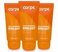 Carpe No-Sweat Breast (Pack of 3) - Helps Keep Your Breasts and Skin Folds Dry - Sweat Absorbing Lotion - Helps Control Under Breast Sweat -