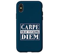 Carpe That F#cking Diem Inspirational Motivational Quote Case for iPhone X/XS