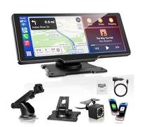 Carpeer CarPlay & Android Car Display Car Stereo, Car Display, 10.26 Inch IPS Touch Screen, Digital Receiver with 1080p Rear View Camera, Super Link, GPS Navigation, S1ri, Bluetooth Audio, FM, AUX