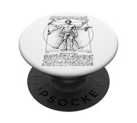 Carpenter Carpentry Vitruvian Man Leonardo Da Vinci Dad DIY PopSockets Adhesive PopGrip