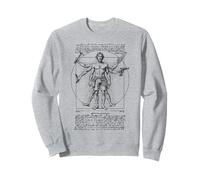 Carpenter Carpentry Vitruvian Man Leonardo Da Vinci Dad DIY Sweatshirt