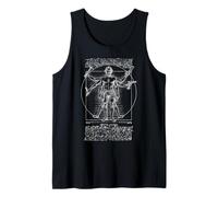 Carpenter Carpentry Vitruvian Man Leonardo Da Vinci Dad DIY Tank Top