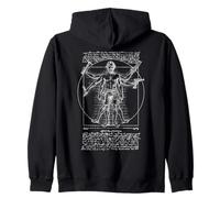 Carpenter Carpentry Vitruvian Man Leonardo Da Vinci Dad DIY Zip Hoodie