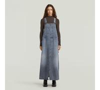 Carpenter Dungaree Dress - faded ice blue - Women S