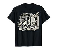 Carpenter Evolution Funny Construction Framing Graphic Work T-Shirt