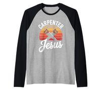Carpenter Just Like Jesus Retro Style Raglan Baseball Tee