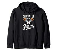 Carpenter Just Like Jesus Retro Style Zip Hoodie