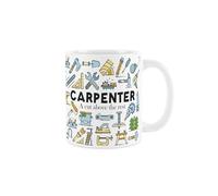 Carpenter Mug - Humorous Woodwork & Carpentry Themed Novelty Job Gifts - Tea/Coffee Hot Drinks White Ceramic Cup Present