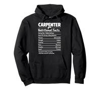 Carpenter Nutritional Facts Skilled Woodworking Humor men Pullover Hoodie