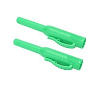 Carpenter Pencil Holder, Carpenter Pencils Cover with Clip 2Pcs Long Nose Deep Hole Woodworking Marker Covers Marking Scribe Tools Pencil Cap for Carpenters, Architect (Green)