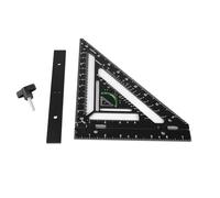 Carpenter Square Layout Tool, Aluminium Alloy Triangle Rafter Square with Protractor Function, Multifunctional Layout Ruler for Woodworking, Carpentry and Engineering