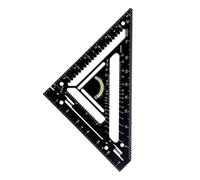 Carpenter Square Layout Tool, Black Aluminum Alloy Ruler, Carpenter's Triangle Ruler, Metal, Precise Measuring Tool for Woodworking Engineers, Carpenters