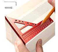 Carpenter Square Metric Triangular Tracer for Measuring and Locating | Aluminum Alloy Long Precision Ruler for Tracing Holes for
