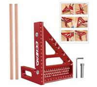 Carpenter Square Scribe Tool Woodworking Multi Angle 3D Square 22.5-90 Degree Measuring Ruler Hole Drawing Line Ruler for Engineer, Carpenter and Craftsmen