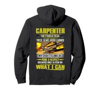 Carpenter The Pain Is Real Funny Carpentry Woodworking Pullover Hoodie