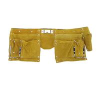 Carpenter Tool Belt, Multiple Pockets Quick Release Buckle Wearproof Work Apron Tool Pouch Portable Leather Tool Belt Apron for Woodworking
