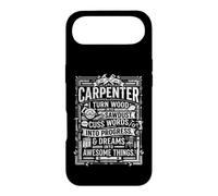 Carpenter Wood Into Sawdust Cuss Words Vintage Tools Graphic Case for iPhone Air
