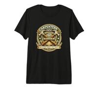 Carpenters Local Measure Twice Cut Once Union Badge Premium T-Shirt