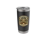 Carpenters Local Measure Twice Cut Once Union Badge Stainless Steel Insulated Tumbler