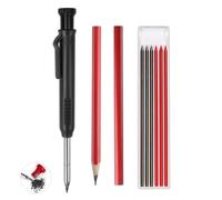 Carpenters Pencil Mechanical Pencil Set with 6 Refills and 2 Pencil, Tracer Pencil Refills with Sharpener Scribe Tool Work Pencils for Builders Construction Architect Woodworking