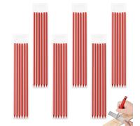 Carpenters Pencil & Refill 36Pcs Tracer Refills, 2.8mm Deep Hole Marker Replacement for Drill Hole Markers on Wood, Metal, Concrete Tiles (Red)
