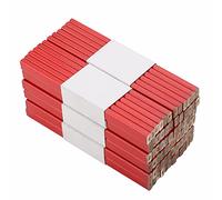 Carpenter's Pencils, Pack of 72 Hard Lead Core Carpenter Penci Set Red Barrel with Length 175 mm for Industrial Crafts Octagonal Woodworking Marking Drawing Pencil Tool Wooden Pencils Black