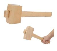 Carpenter's Solid Wood Hammer Solid Beechwood Ice Hammer Striking Carpenter Hand for Woodworking Chisel Carved Chisel Installation Assembly Various Wooden Furniture