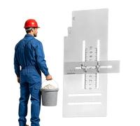 Carpenter's Square, Stainless Steel Woodworking Tool, Marking Ruler, for Frame Building, Cabinet Measurement and Floor Plan Planning