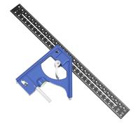 Carpenters Squares Tool 11.8inch Combination Square Set Kit 45/90 Degree Ruler with Bubble Level Measuring Tool for Woodworking Engineer Carpenter