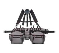 Carpenters Tool Belt, Heavy Duty Tool Vest With Suspenders | Adjustable Pouch Holster Utility Organizer For Indoor Outdoor Work Gardening Carpenters Frames