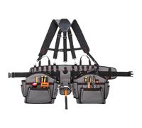 Carpenters Tool Belt - Heavy Duty Tool Vest with Suspenders | Multi-Pockets Adjustable Pouch Holster Utility Organizer for Indoor Outdoor Work Gardening Electrician Carpenter Framer