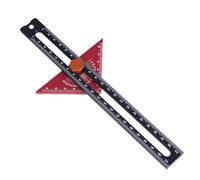Carpenter's triangle measuring ruler is adjustable to improve woodworking efficiency